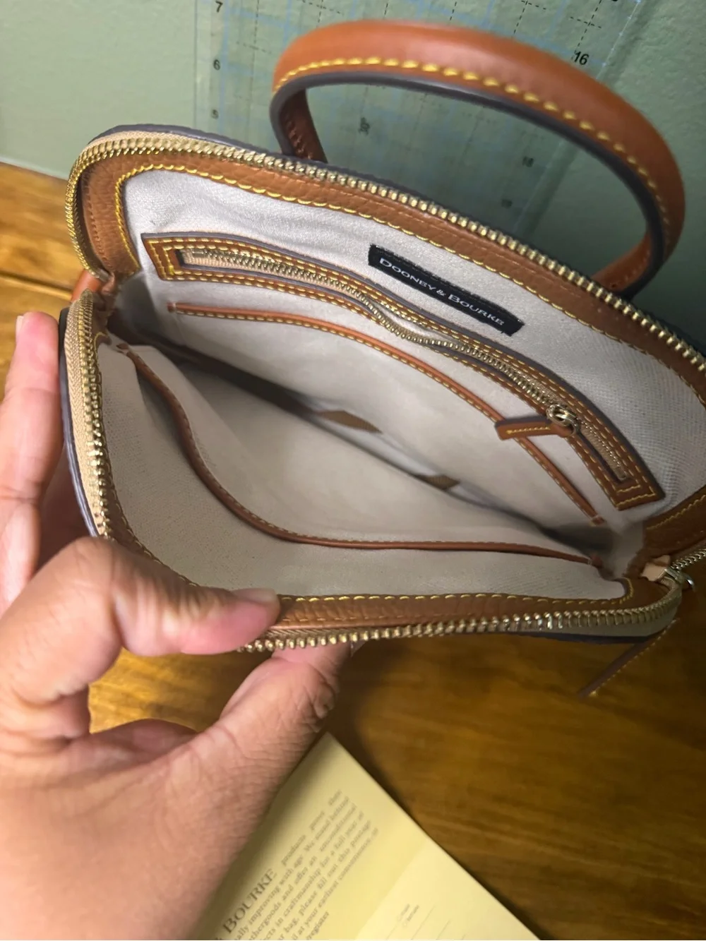 Dooney & Bourke Tan Leather Backpack
